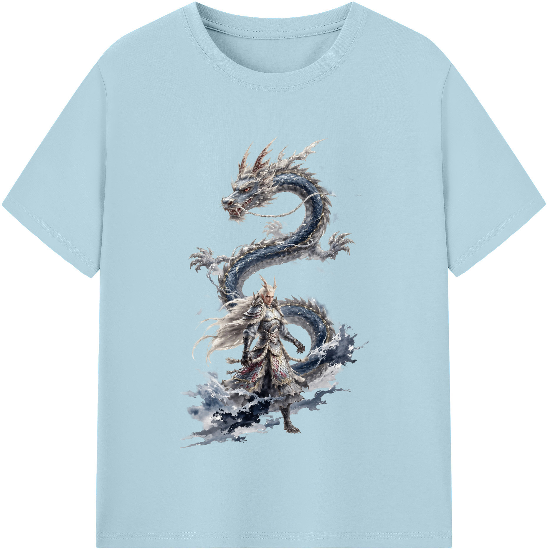 （画像用） Ne Zha 2 ナタ 魔童の大暴れ 綿100％半袖Tシャツ（フロントプリント）